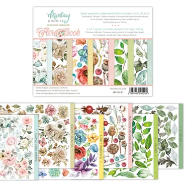 MINTAY PAPERS - 6 X 8 FLORA BOOK - ELEMENTS FOR PRECISE CUTTING 01