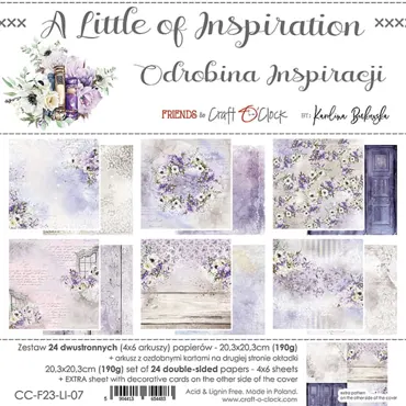 CRAFT O'CLOCK - A LITTLE OF INSPIRATION - A SET OF PAPERS 20,3X20,3CM