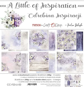 CRAFT O'CLOCK - A LITTLE OF INSPIRATION - A SET OF PAPERS 30,5X30,5CM
