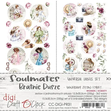 CRAFT O'CLOCK - LABELS SET - 31 - SOULMATES - WOMEN