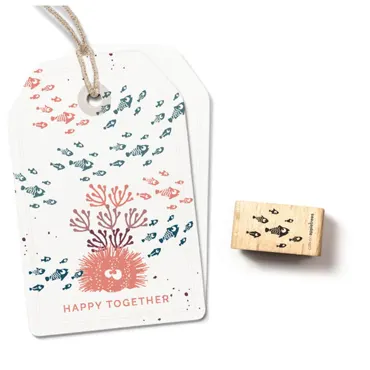 Cats on appletrees Stempel Fischschwarm