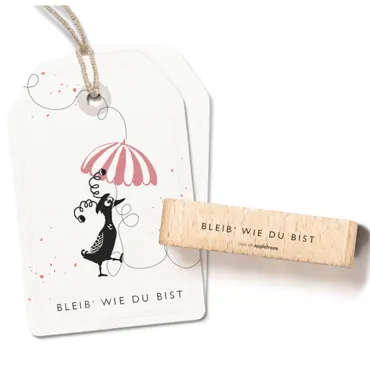 Cats on appletrees Stempel Bleib wie Du bist