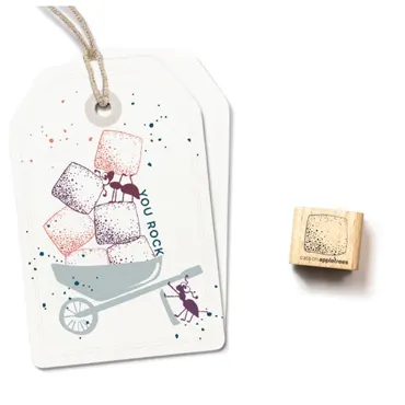 Cats on appletrees Ministempel Stein 1