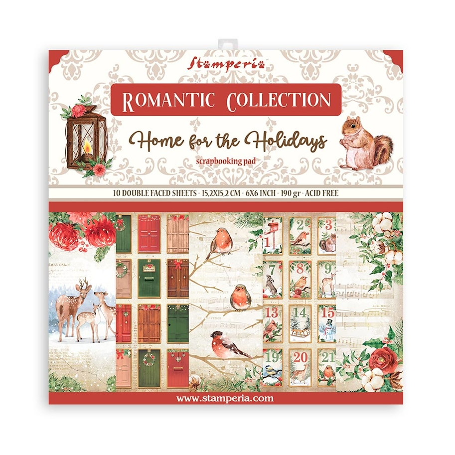 Stamperia Romantic Home for the Holidays 6x6 Inch Paper Pack 