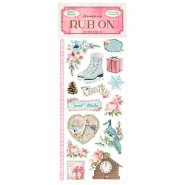 Stamperia Sweet Winter Rub-On 4x8,5 Inch