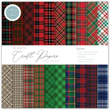 Craft Consortium The Essential Craft Papers 6x6 Inch Paper Pad Tartan