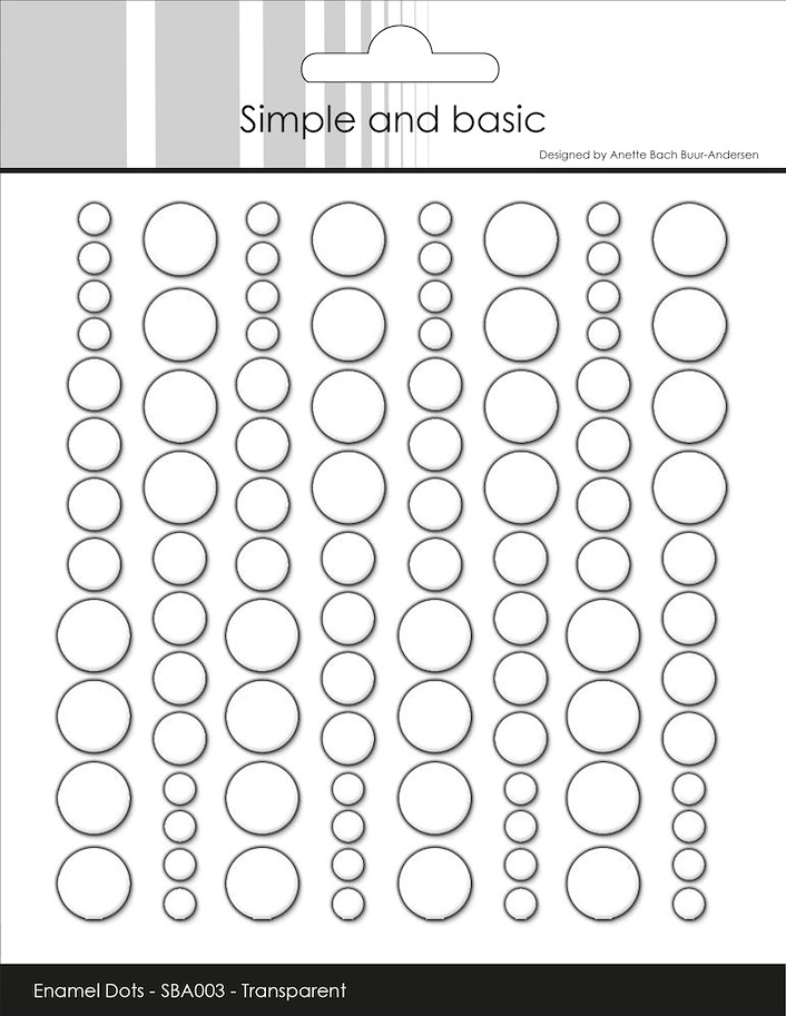 Simple and Basic Adhesive Enamel Dots Clear Water (96pcs)