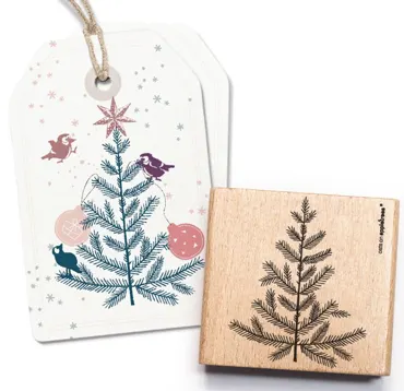 Cats on appletrees Stempel Tannenbaum