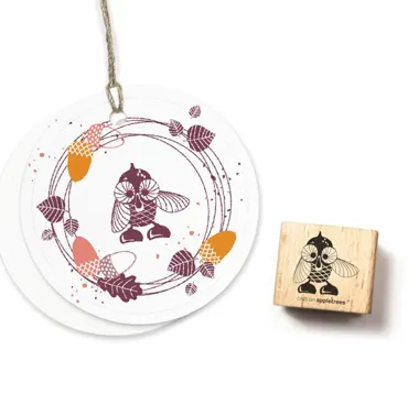 Cats on appletrees Stempel Eicheleule 2 - winkend