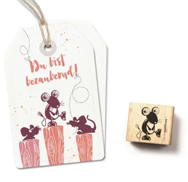 Cats on appletrees Stempel Eichelmaus