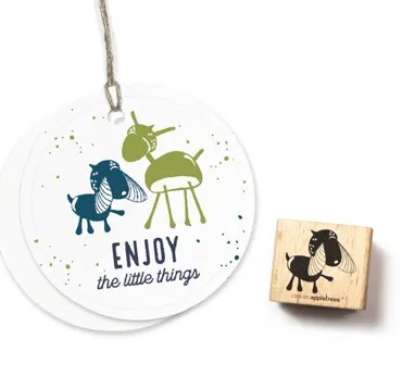 Cats on appletrees Stempel Eichelhund