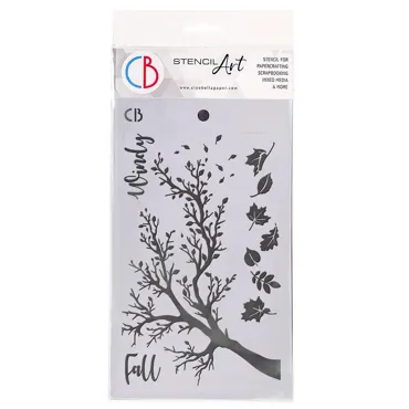 CIAO BELLA - TEXTURE STENCIL 5"X8" WINDY FALL