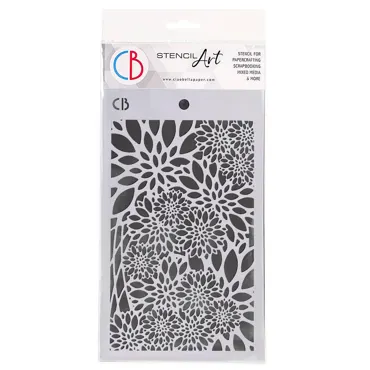 CIAO BELLA - TEXTURE STENCIL 5"X8" POINSETTIA