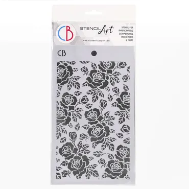 CIAO BELLA - TEXTURE STENCIL 5"X8" ROSEBUSH