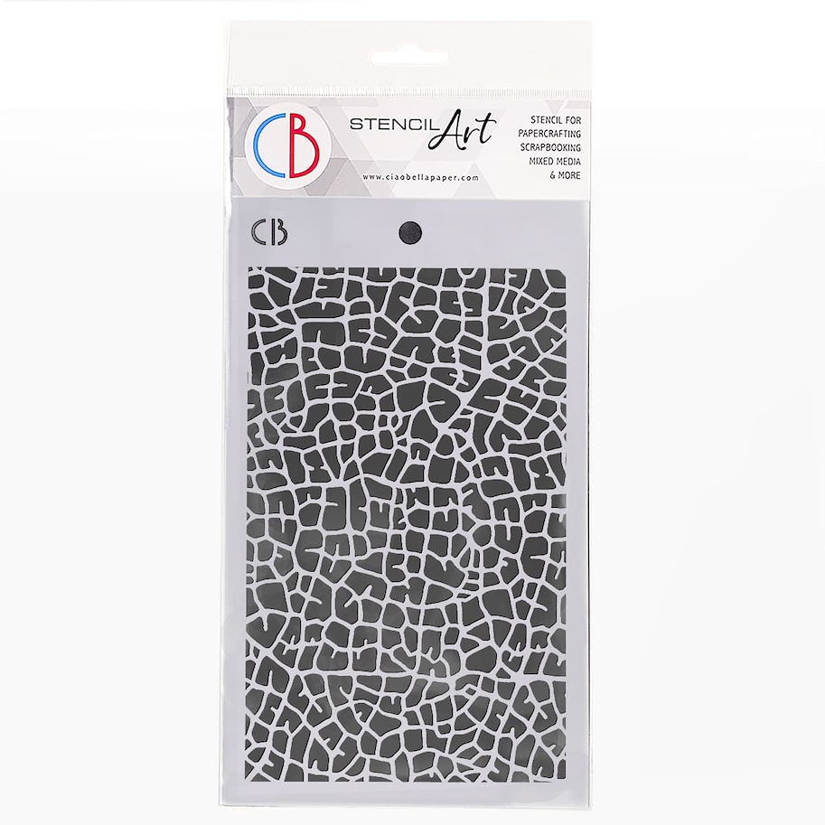 CIAO BELLA - TEXTURE STENCIL 5"X8" LEAF VENATION