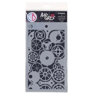 CIAO BELLA - TEXTURE STENCIL 5"X8" CLOCK GEARS