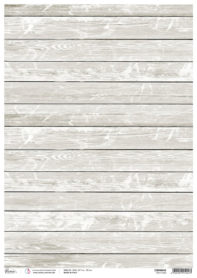 CIAO BELLA - RICE PAPER A3 WHITE WOOD