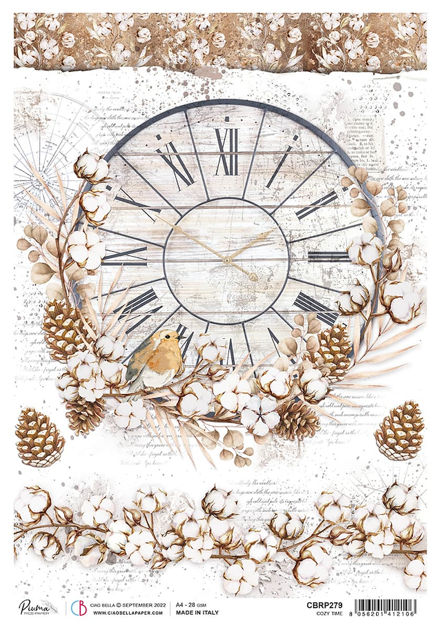 CIAO BELLA - RICE PAPER A4 COZY TIME