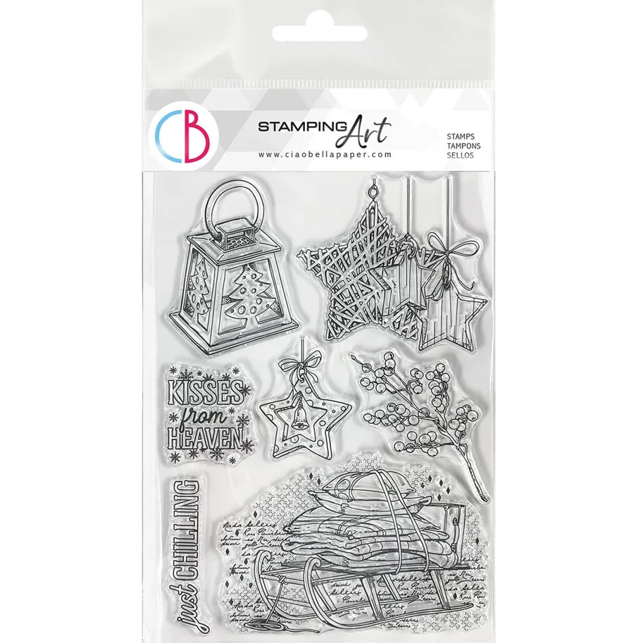 CIAO BELLA - CLEAR STAMP SET 6"X8" WINTER CHILL 