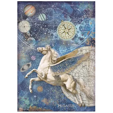 Stamperia A4 Rice Paper Cosmos Infinity Pegasus