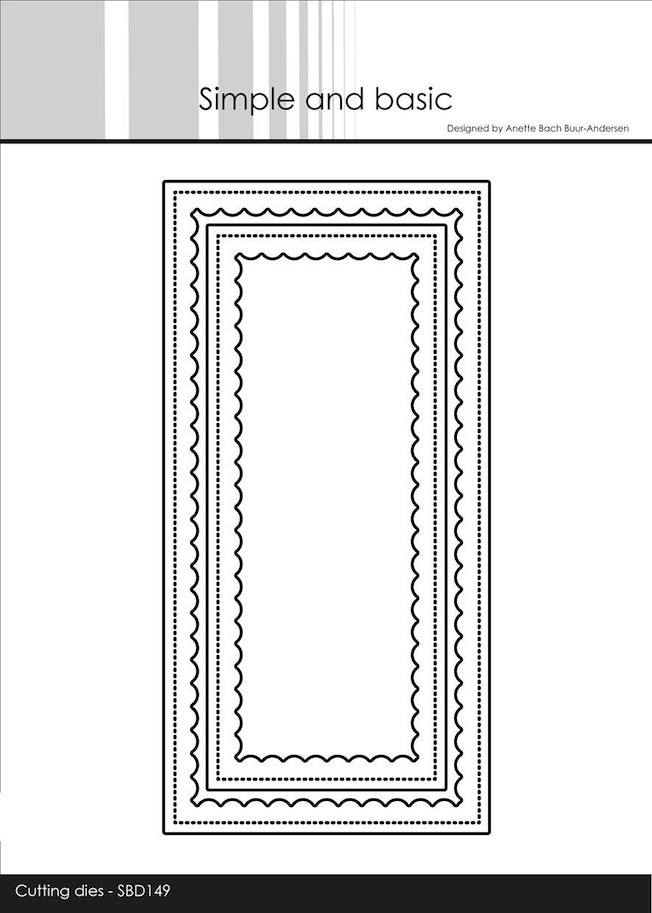 Simple and Basic Mini Slimcard with Inner Scallop Cutting Dies