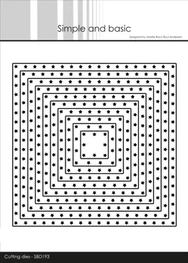 Simple and Basic Star Framed Square Cutting Dies
