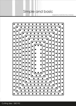 Simple and Basic Star Framed Rectangle Cutting Dies