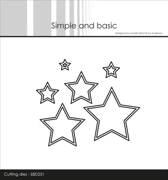 Simple and Basic Outline Stars Cutting Dies