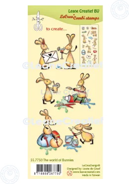 Leane Creatief combi clear stamp The world of Bunnies