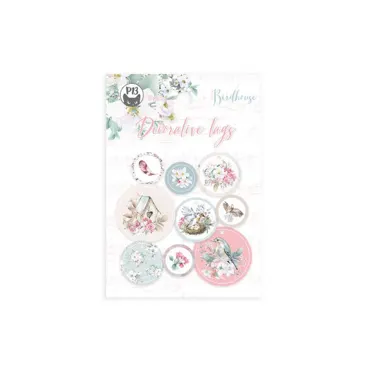 P13 - TAG SET BIRDHOUSE 01, 9PCS