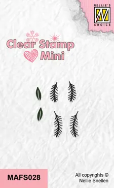 Nellie Snellen Pine Branches Clear Stamps Mini