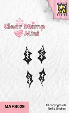 Nellie Snellen Holly Leaves Clear Stamps Mini