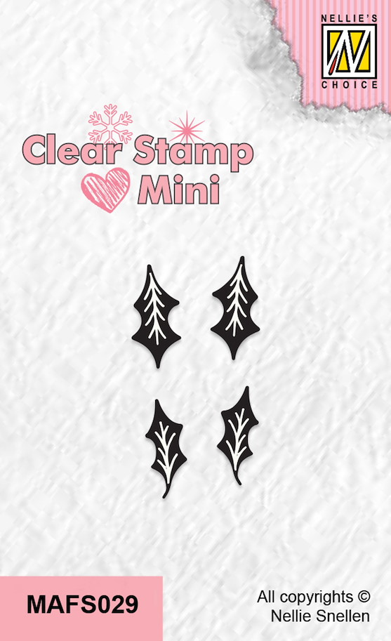Nellie Snellen Holly Leaves Clear Stamps Mini