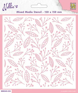 Nellie Snellen Leaves & Berries Mixed Media Stencil