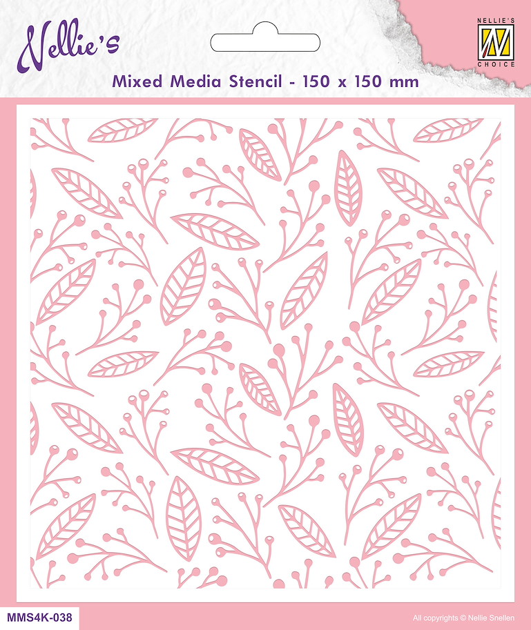 Nellie Snellen Leaves & Berries Mixed Media Stencil