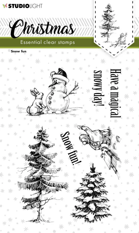 Studio Light Christmas Snow Fun Essentials Clear Stamps