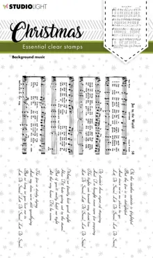 Studio Light Christmas Background Music Essentials Clear Stamps