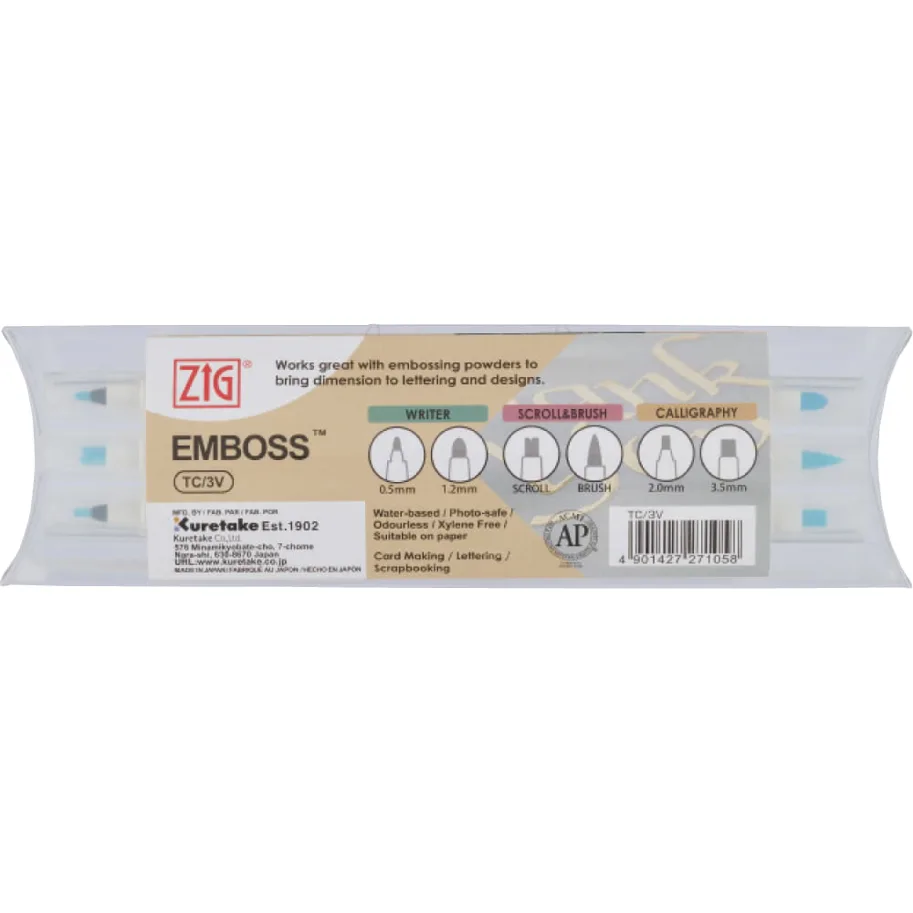 ZIG EMBOSS PENS WALLET OF 3