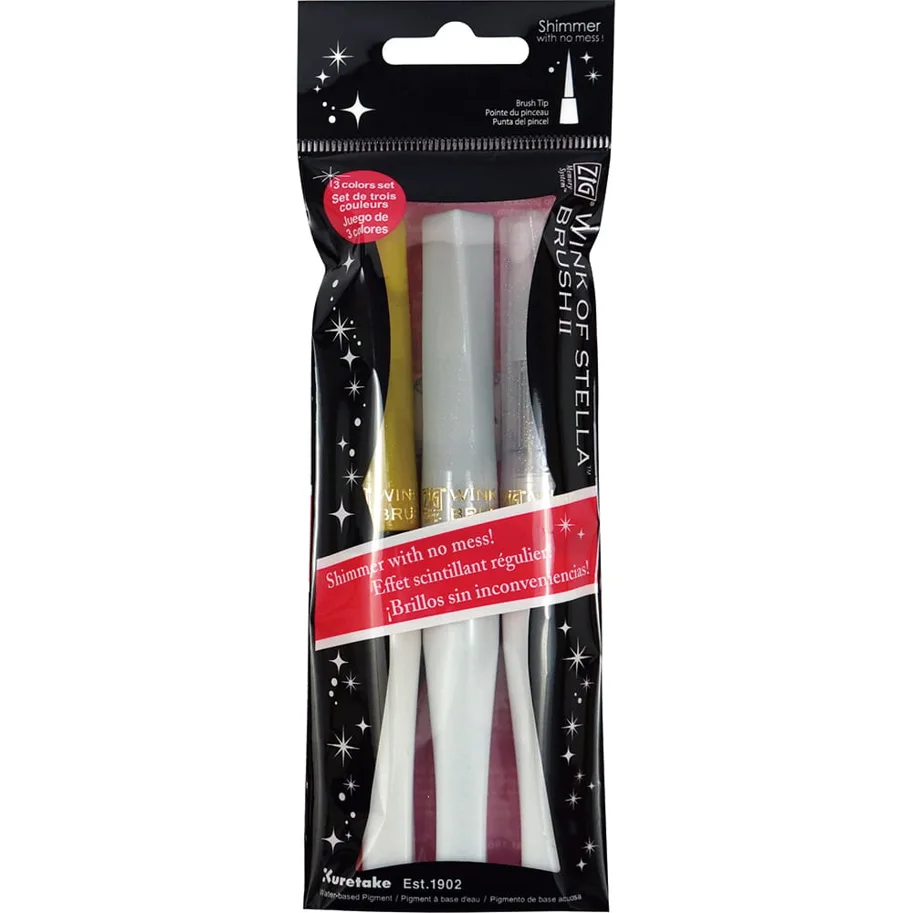 Kuretake ZIG Wink of Stella Brush-Glitter Christmas Sparkle Set 3