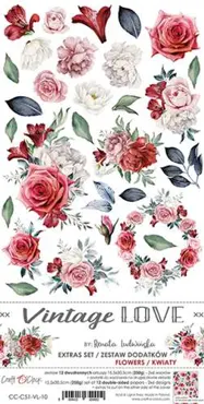 CRAFT O'CLOCK - VINTAGE LOVE - EXTRA SET FLOWERS