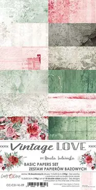 CRAFT O'CLOCK - VINTAGE LOVE - SET OF PAPER BASIC