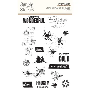 Simple Stories Simple Vintage Winter Woods Clear Stamps