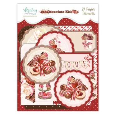 MINTAY PAPERS - PAPER ELEMENTS - CHOCOLATE KISS, 27 PCS