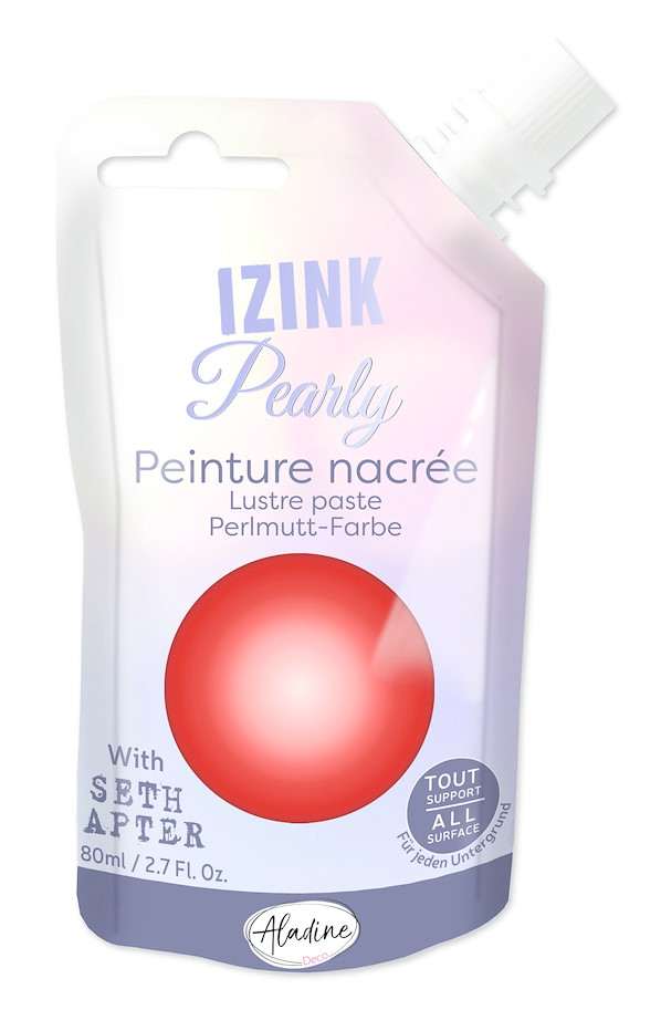 Aladine Izink Pearly Red Lustre Paste 80ml