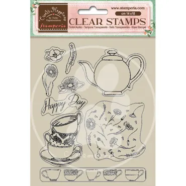 Stamperia Create Happiness Welcome Home Clear Stamp Cups