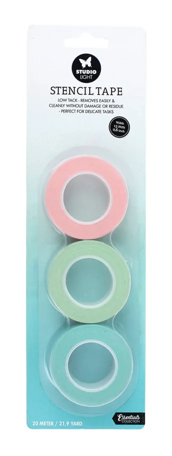 Studio Light Stencil & Stamp Masking Tape Low Tack 15mm (3pcs)