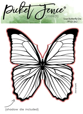 Picket Fence Studios Soar Butterfly 4x6 Inch Metal Die