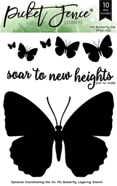 Picket Fence Studios Flit Butterfly 4x6 Inch Metal Die