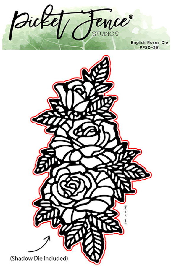 Picket Fence Studios English Roses 4x6 Inch Metal Dies