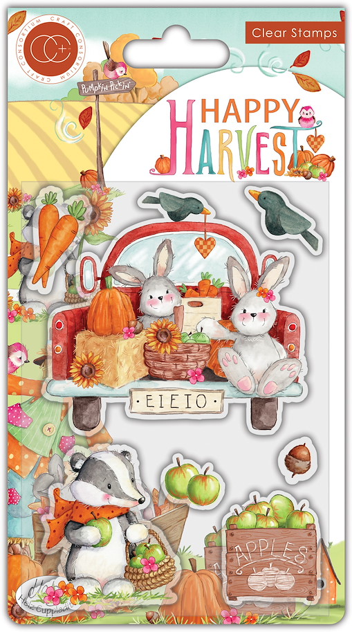 Craft Consortium Happy Harvest Clear Stamps Apples 